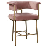 Astrid Counter Stool, Blush-DNO - Furniture - Chairs - High Fashion Home