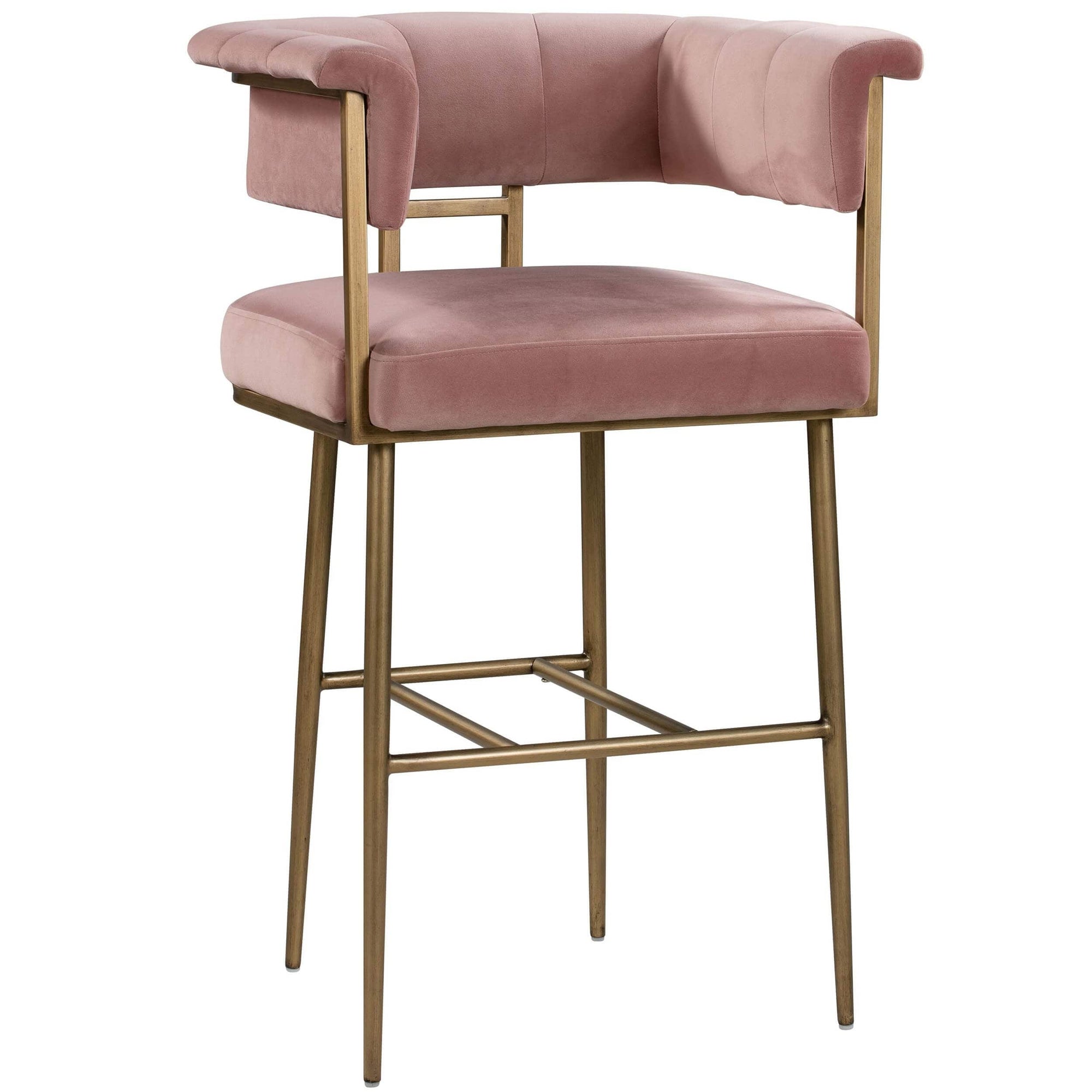 Astrid Bar & Counter Stool, Blush High Fashion Home