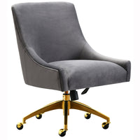 Beatrix Swivel Office Chair, Grey - Furniture - Office - High Fashion Home