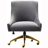 Beatrix Swivel Office Chair, Grey - Furniture - Office - High Fashion Home