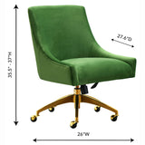 Beatrix Swivel Office Chair, Green - Furniture - Office - High Fashion Home