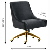 Beatrix Swivel Office Chair, Black - Furniture - Office - High Fashion Home