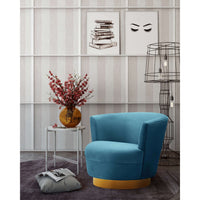 Norah Swivel Chair, Lake Blue – High Fashion Home