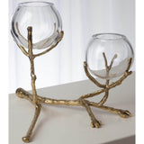 Twig 2 Vase Holder, Brass - Accessories - High Fashion Home