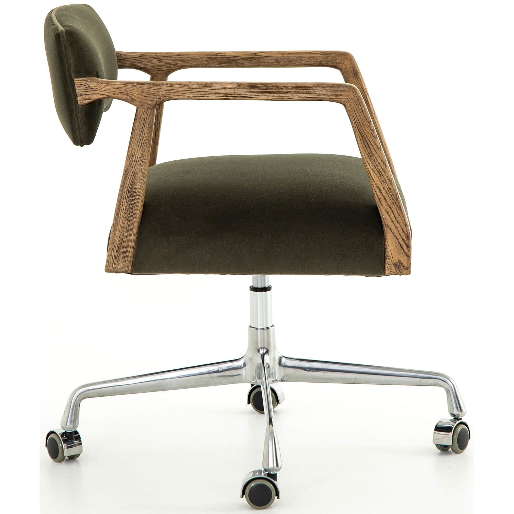 Velvet chair office sale