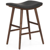 Union Saddle Counter Stool, Distressed Black - Furniture - Chairs - High Fashion Home