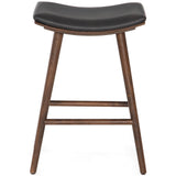 Union Saddle Counter Stool, Distressed Black - Furniture - Chairs - High Fashion Home