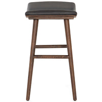 Union Saddle Counter Stool, Distressed Black - Furniture - Chairs - High Fashion Home
