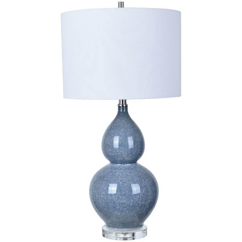 Vincent Table Lamp, Blue - Lighting - High Fashion Home