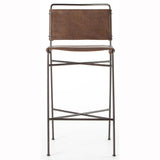 Wharton Bar Stool, Distressed Brown - Furniture - Dining - Dining Stools