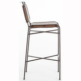 Wharton Bar Stool, Distressed Brown - Furniture - Dining - Dining Stools