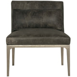 Wiley Leather Chair, Distressed Black - Modern Furniture - Accent Chairs - High Fashion Home