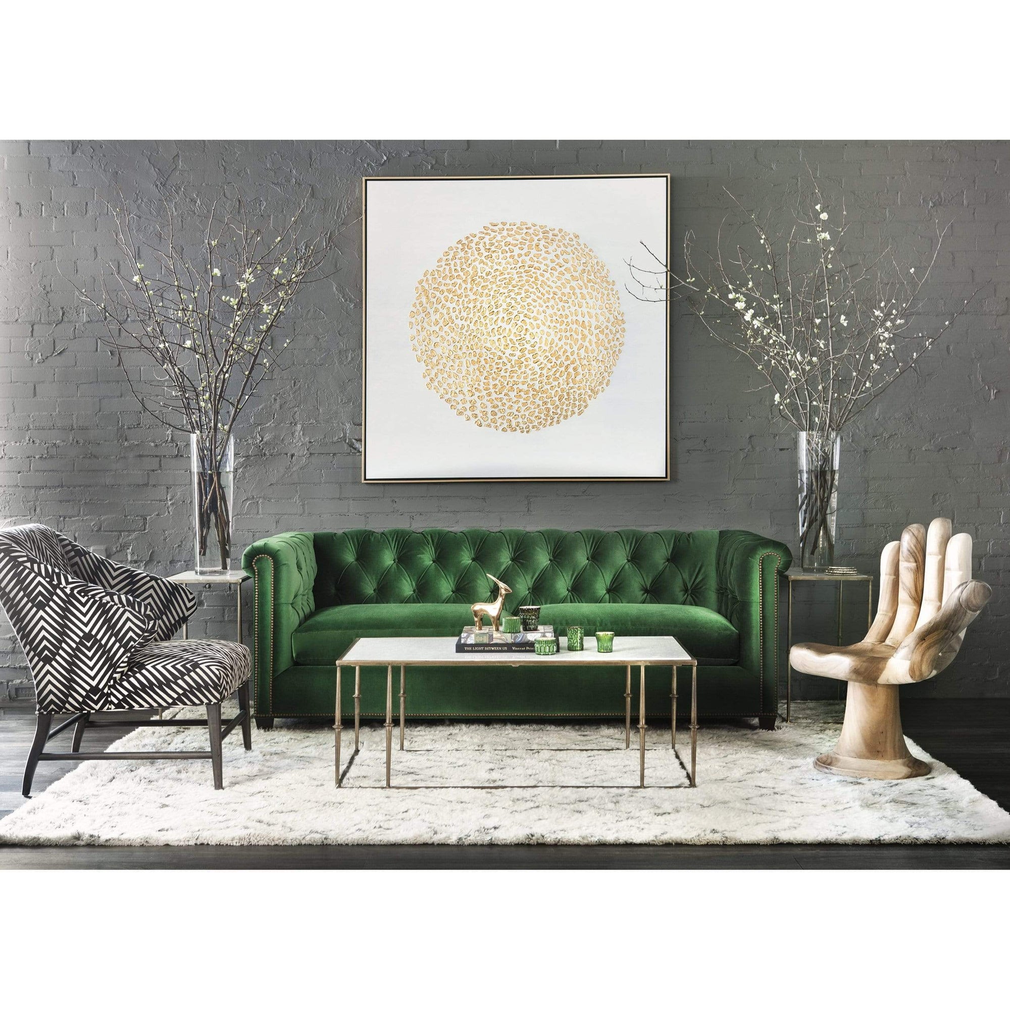Emerald green hot sale living room furniture
