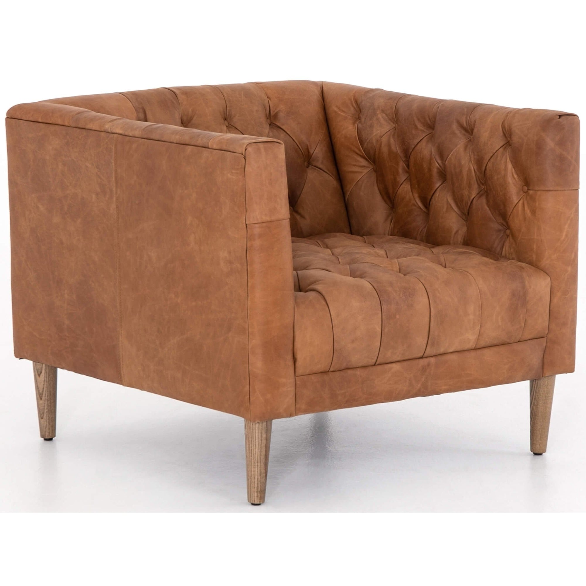 Williams Leather Chair Natural Washed Camel High Fashion Home
