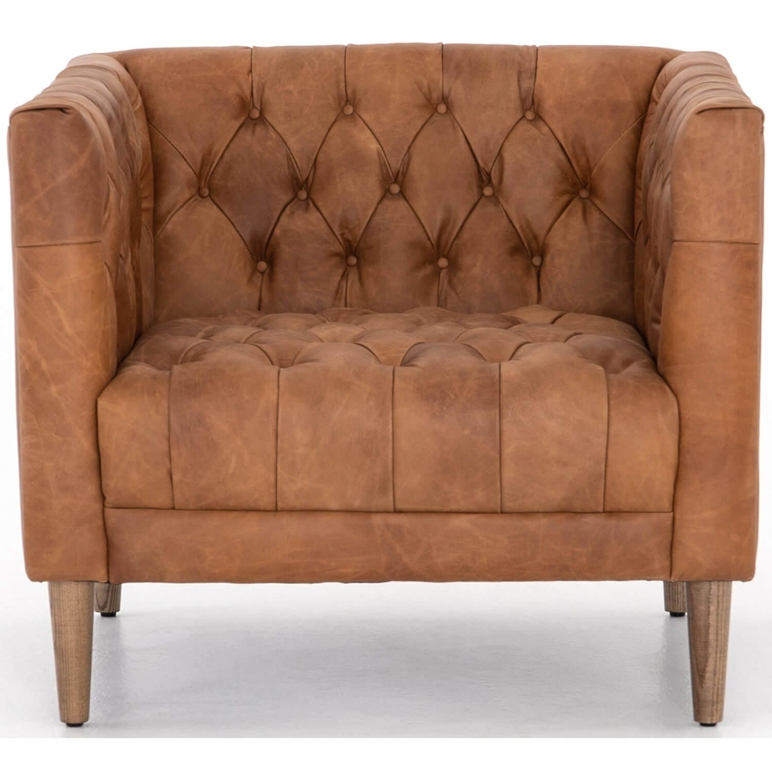 Camel best sale leather chair