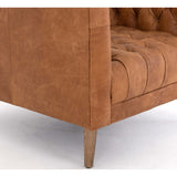 Williams Leather Chair, Natural Washed Camel - Modern Furniture - Accent Chairs - High Fashion Home