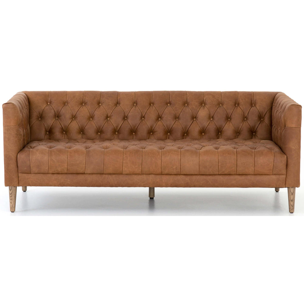 Williams Leather Sofa, Natural Washed Camel - Modern Furniture - Sofas - High Fashion Home