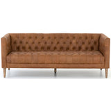 Williams Leather Sofa, Natural Washed Camel - Modern Furniture - Sofas - High Fashion Home