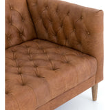 Williams Leather Sofa, Natural Washed Camel - Modern Furniture - Sofas - High Fashion Home