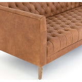 Williams Leather Sofa, Natural Washed Camel - Modern Furniture - Sofas - High Fashion Home