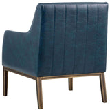 Wolfe Lounge Chair, Vintage Blue - Modern Furniture - Accent Chairs - High Fashion Home
