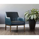 Wolfe Lounge Chair, Vintage Blue - Modern Furniture - Accent Chairs - High Fashion Home