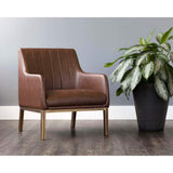 Wolfe Lounge Chair, Vintage Cognac - Modern Furniture - Accent Chairs - High Fashion Home